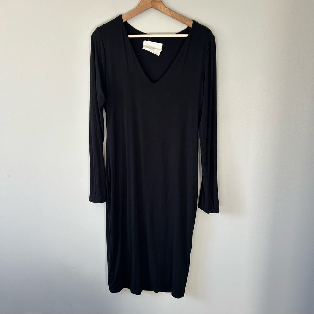 Workhall Longsleeve Dress Black Dress Size Large